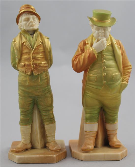 Two Royal Worcester porcelain figures from the Countries of the World series modelled by James Hadley, early 20th century, 17.5cm